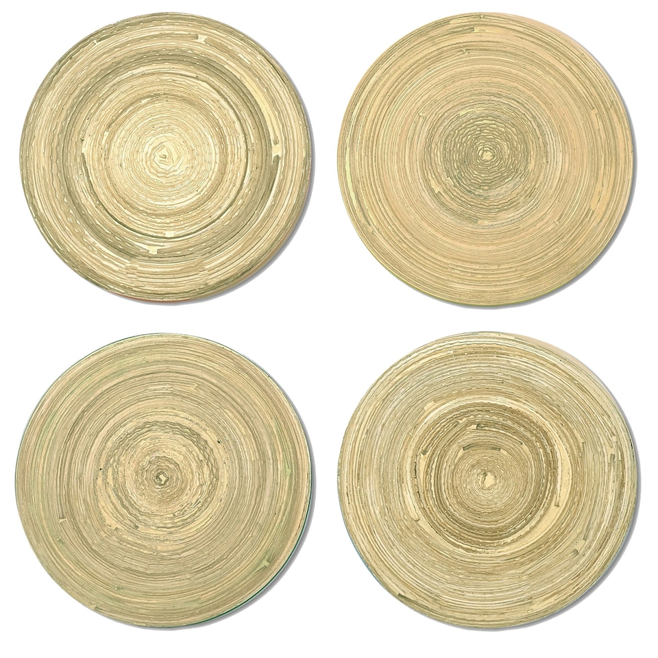 image 1 of Sur La Table Colour Me Happy Set of 4 Mixed Colour Bamboo Placemats