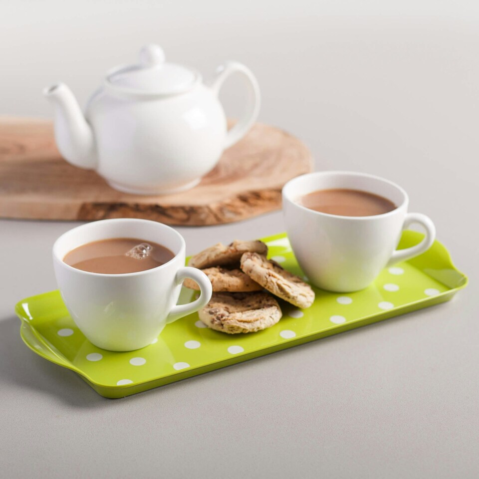 image 1 of Melamine Dotty Sandwich Tray | Green