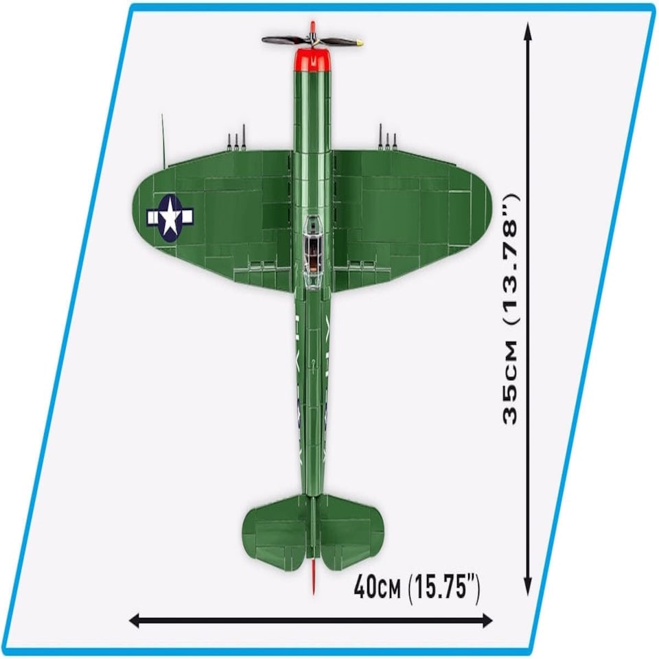 image 1 of Thunderbolt P-47 brick plane model - COBI 5737 - 475 bricks