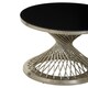 image 2 of Interiors by Premier Hourglass Side Table with Silver Base Black