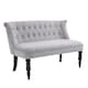 image 1 of HOMCOM Velvet-Feel French Inspired Two-Seat Lounge w/ Wood Frame