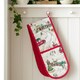 image 1 of Catherine Lansfield Christmas Town Cotton Kitchen Double Oven Glove Natural Cream | Natural
