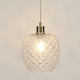 image 5 of First Choice Lighting Set of 2 Baine Clear Textured Glass with Satin Brass Pendant Fittings Bronze | Red