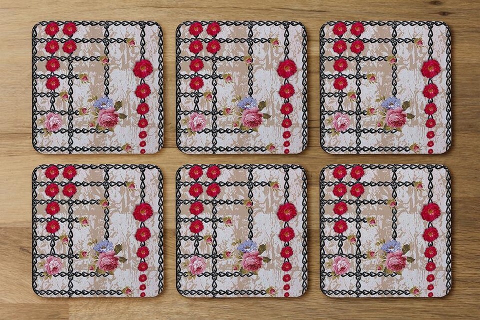 image 1 of Flowers & Chains (Coaster)