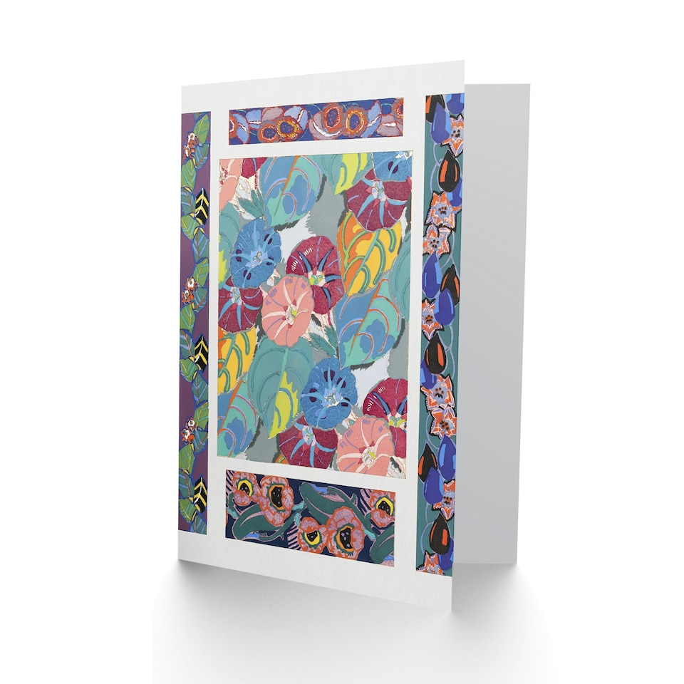 image 1 of Edouard Benedictus Art Card Vibrant Vintage Flower Pattern