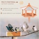 image 5 of PawHut Wooden Bird Table Free Standing Feeder Garden and Backyard Station