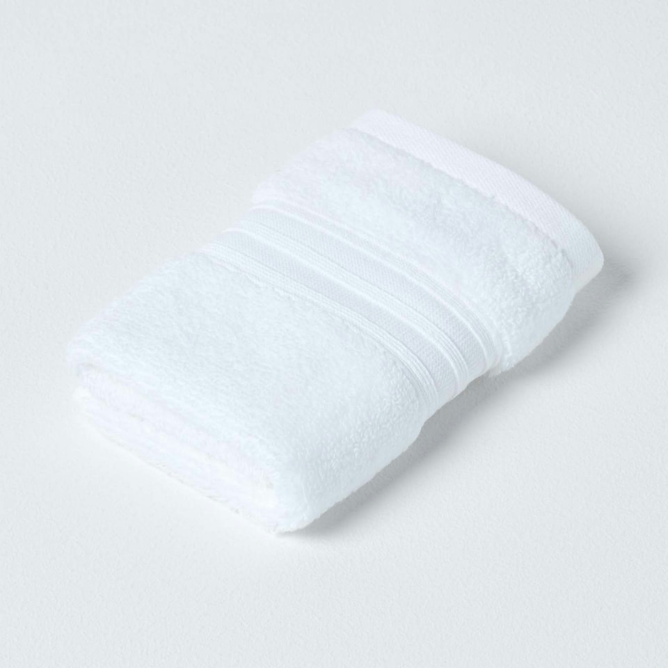 Homescapes Zero Twist Supima Cotton Face Cloth - White