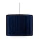 image 7 of Sundance - Navy Blue Velvet Pleated 30cm Lamp Shade with Gold Inner | Blue | Gold | Large | 1