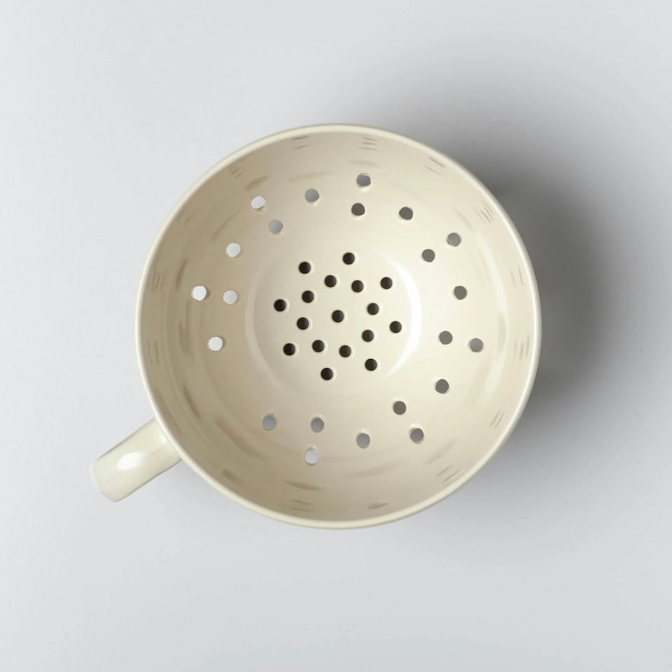 image 1 of Zeal Berry Colander Cup, Melamine Fruit and Berry Strainer, Cream