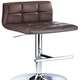 image 2 of Cuborn Black Bar Stool Faux Leather Black