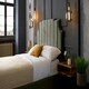 image 4 of Nelson Plush Grey Double Bed Frame - Grey