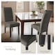 image 4 of Dining Chair - ergonomic seat shape, high backrest, padded, faux leather | Grey | gray marbled | One Size | 4