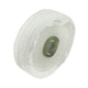 image 2 of White Close Stitched Metal Polishing Buffing Mop 6" x 1.5" 3 section 2nd Stage