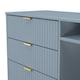 image 5 of Bexley 3 Drawer TV Unit in Denim Blue (Ready Assembled) | Blue | Denim Blue