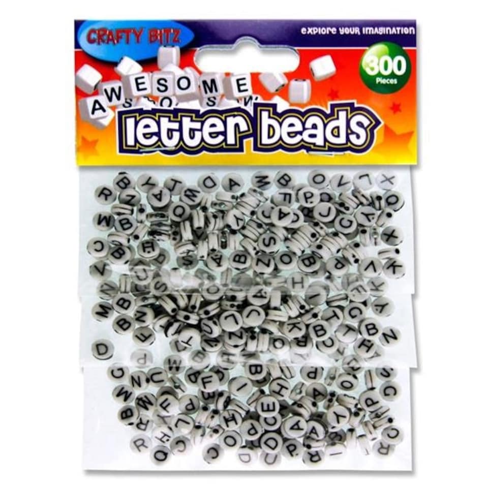 image 1 of Pack of 300 Letter Beads by Crafty Bitz