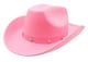 image 2 of Pink Star Studded Cowboy Cowgirl Hat and Pink Bandana Set | Pink | 24