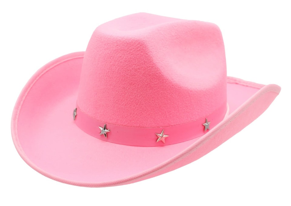 image 1 of Pink Star Studded Cowboy Cowgirl Hat and Pink Bandana Set | Pink | 24