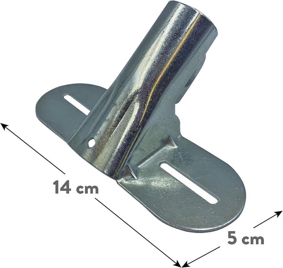 image 1 of Metal Broom Handle Support Bracket Heavy Duty Adjustable Brace for Push Brooms | Silver