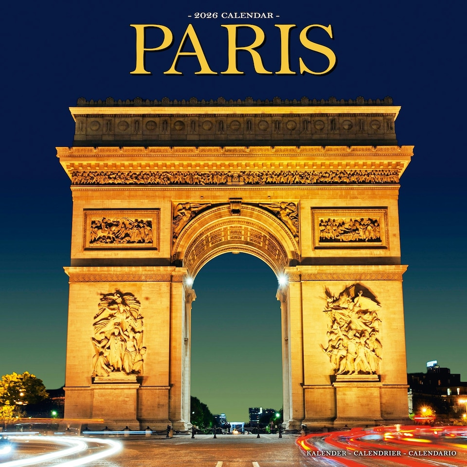 image 1 of Paris 2026 Calendar | Square Wall Calendar | Travel Gift | Plastic Free Packaging | by Avonside Publishing