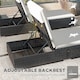 image 4 of Outsunny Rattan Sun Loungers Set of 2, Recliner Chairs, Adjustable Back, Brown | Brown