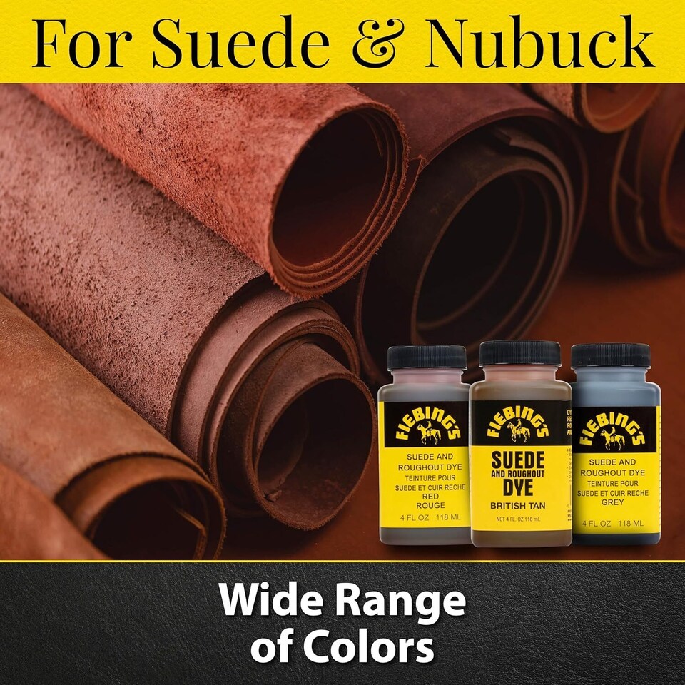 image 1 of Fiebing's Suede and Roughout Dye - Professional Suede Colour Dyes 4oz | Red | Red