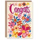 image 1 of Congrats Flower Power Simple Bright Pink Congratulations Her Card
