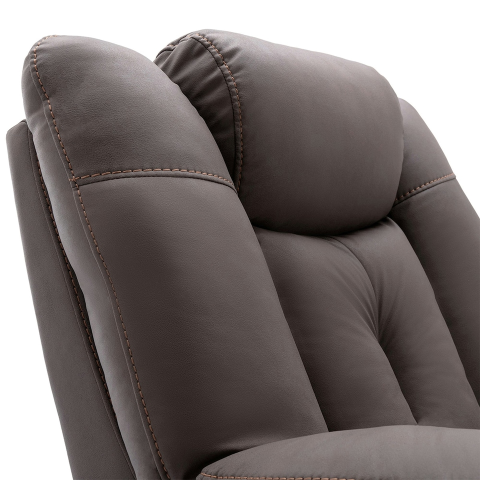 image 1 of Afton Electric Technology Fabric Auto Recliner USB Lounge Sofa Chair (Brown)