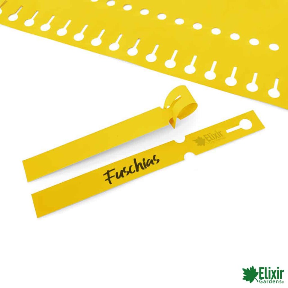 image 1 of Elixir Gardens Loop Lock Plant Label | YELLOW | 220mm x 25mm (x 4000)