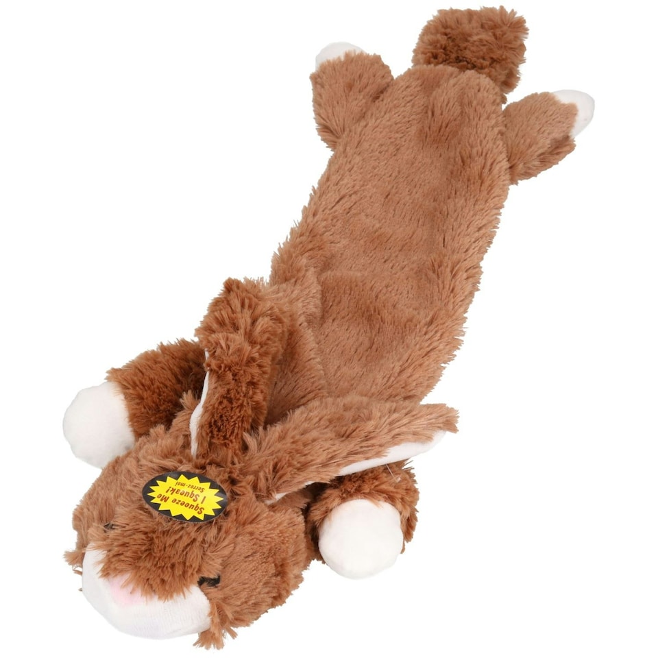 image 1 of Plush Super Soft Unstuffed Rabbit Dog Toy With Squeak 8x10x58cm