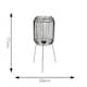 image 2 of ValueLights Solar Powered Outdoor Black Squat Tripod Floor Lamp with Globe Bulb