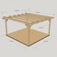 image 3 of Double Garden Pergola and Decking Kit - Wood - L360 x W360 cm - Light Green