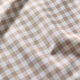 image 6 of OHS Gingham Frill Voile Net Curtain Pair Window Panels Slot Top Set | Brown | Natural | One Size