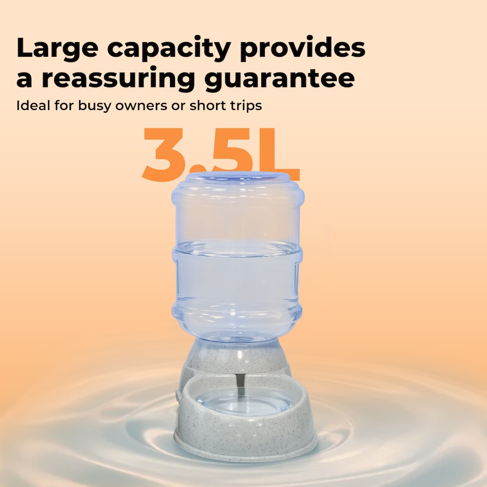 image 1 of Skylos Automatic Pet Waterer 3.5L Plastic Dispenser Station for Cat and Dog