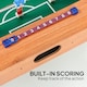 image 5 of SPORTNOW 20 in Table-top Football Table with Stainless Steel Rods, Compact Foosball Table for Kids and Adults, All-Inclusive Foosball Game Set for Indoor, Nature Wood Finish