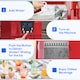 image 8 of HOMCOM 3L Ice Maker Machine and Water Dispenser, 12kg in 24H, 2 Size Options 9 Ice Cubes Ready in 6-10 Mins Countertop Ice Machine for Home, Kitchen, Office, Bar, Red