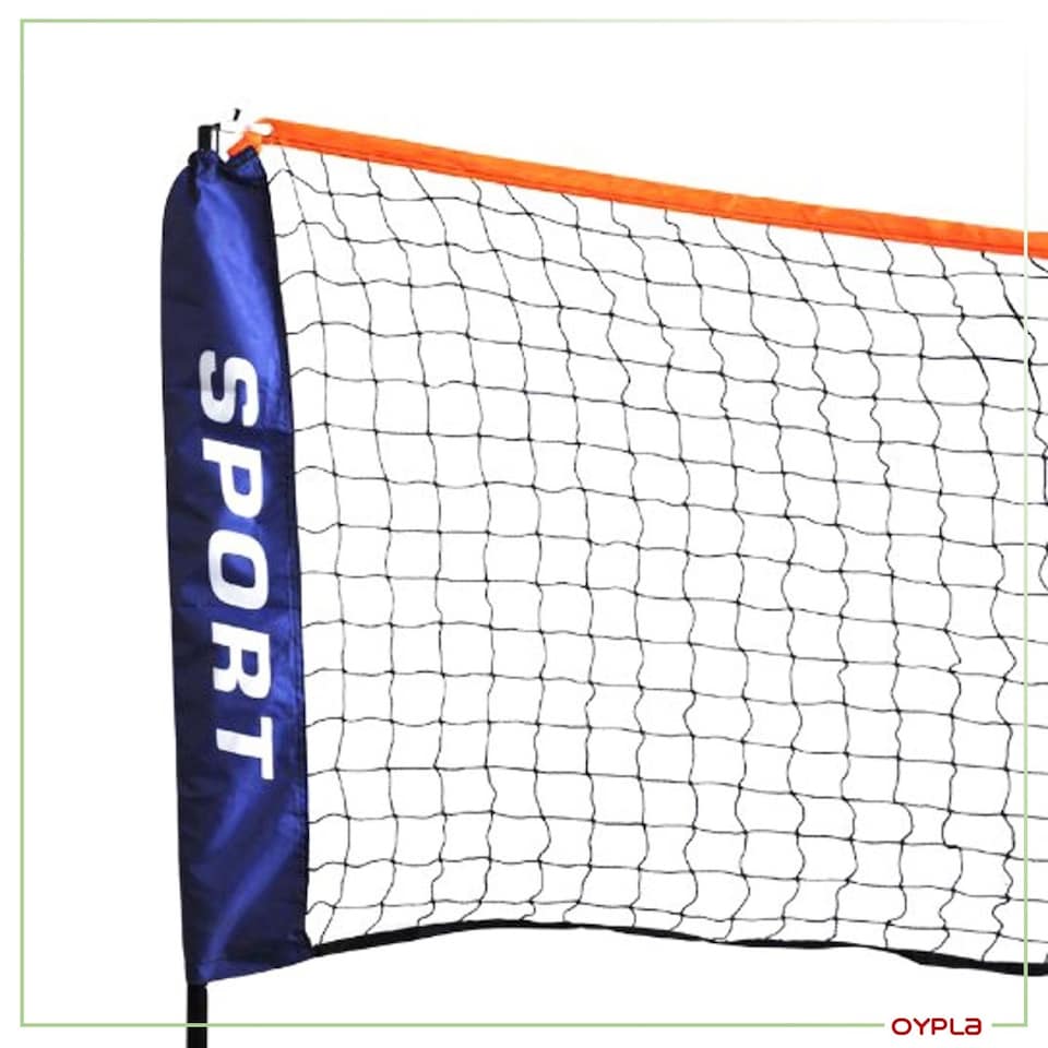 image 1 of Small 3m Adjustable Foldable Badminton Tennis Volleyball Net