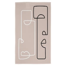 line art of two faces (Kitchen Towel)