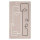 image 1 of line art of two faces (Kitchen Towel)