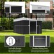 image 4 of Outsunny Steel Garden Storage Shed w/ Sliding Doors Black Black | Black