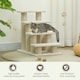 image 10 of PawHut Dog Steps for Bed 4 Step Pet Stairs for Dog Cat Climb Ladder Cream