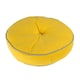 image 3 of Homescapes Yellow and Grey Round Floor Cushion | Yellow | Grey & Yellow | 43 x 7 cm