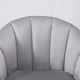 image 6 of HOMCOM Velvet Fabric Single Sofa Accent Chair Solid Wood Leg Upholstered Grey