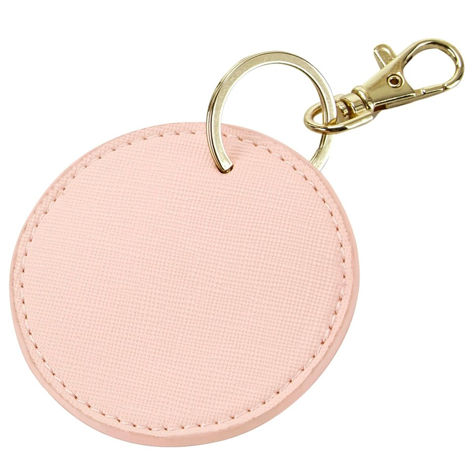 Bagbase Boutique Circular Leather-Look PU Keyclip - Soft Pink - One Size