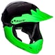 image 1 of AWE BMX Junior 16+/Adult Full Face Bike Helmet Black/Green 56-58cm Black | M