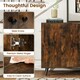 image 8 of COSTWAY Buffet Sideboard Modern 4-Door Storage Cabinet Brown Brown