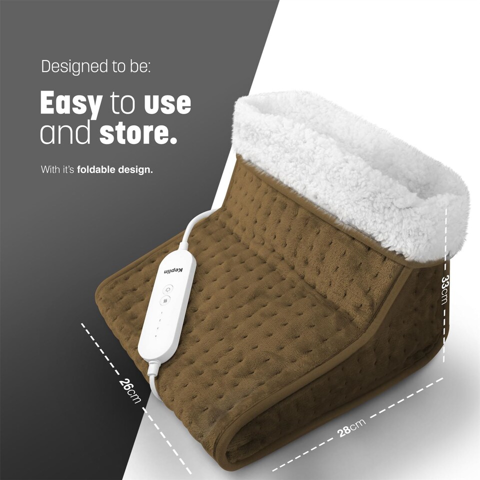 image 1 of Keplin Electric Foot Warmer with Adjustable Heat Settings and Timer