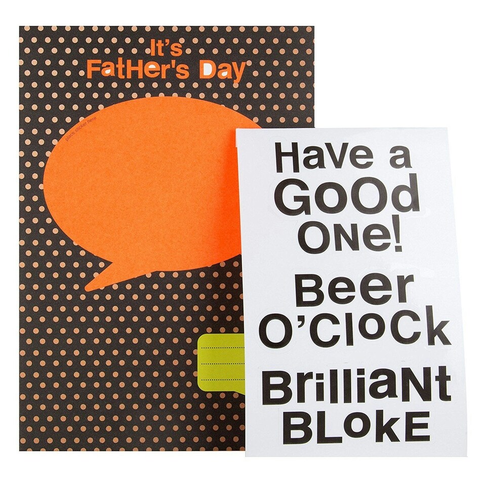 image 1 of Hallmark Father's Day Card 'Personalise With Stickers' Medium