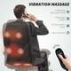 image 4 of HOMCOM PU Leather Massage Office Chair, Reclining Desk Chair, Brown