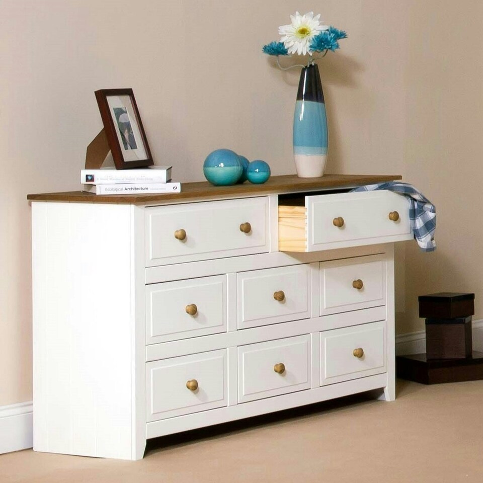 image 1 of Capri, 6+2 Drawer Large Chest White