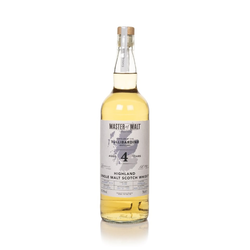 Tullibardine 4 Year Old 2018 Single Cask Master of Malt Clear